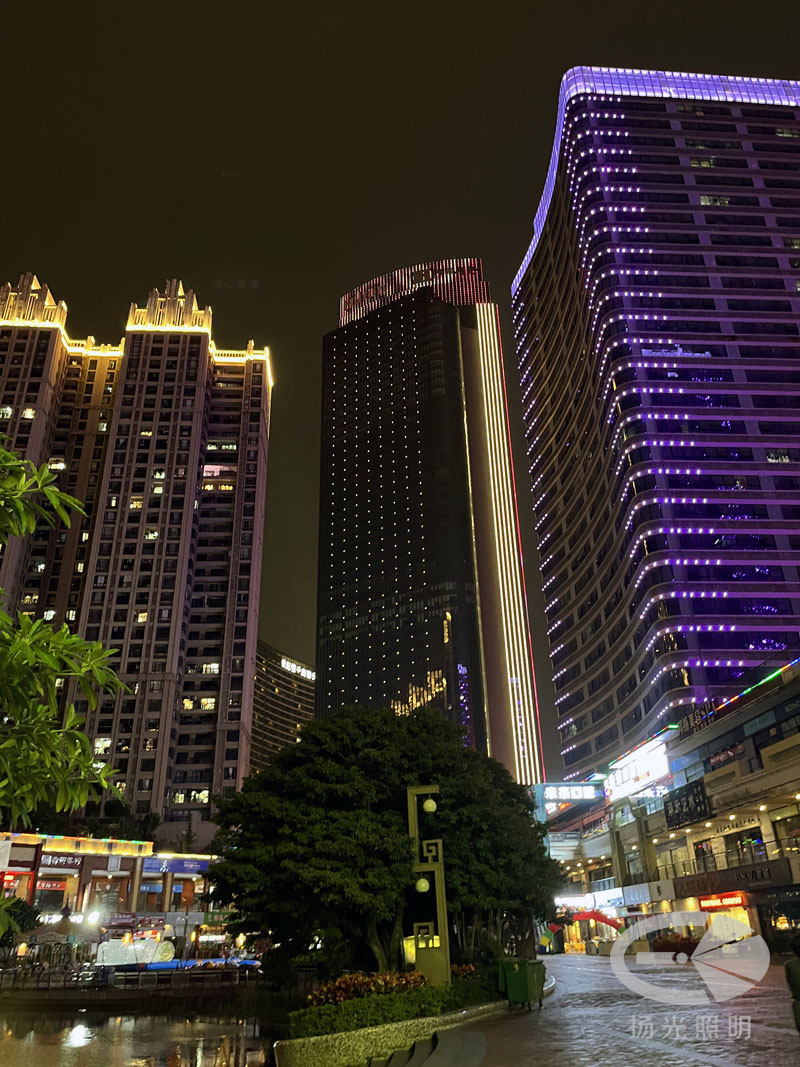 東莞希爾頓酒店泛光照明工程實景圖